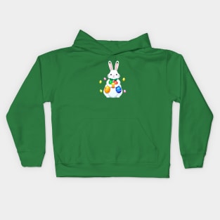 Easter design bunny funny eggs Kids Hoodie